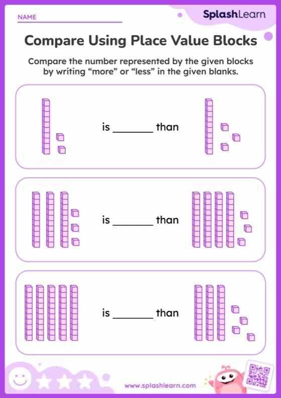 place value blocks worksheets