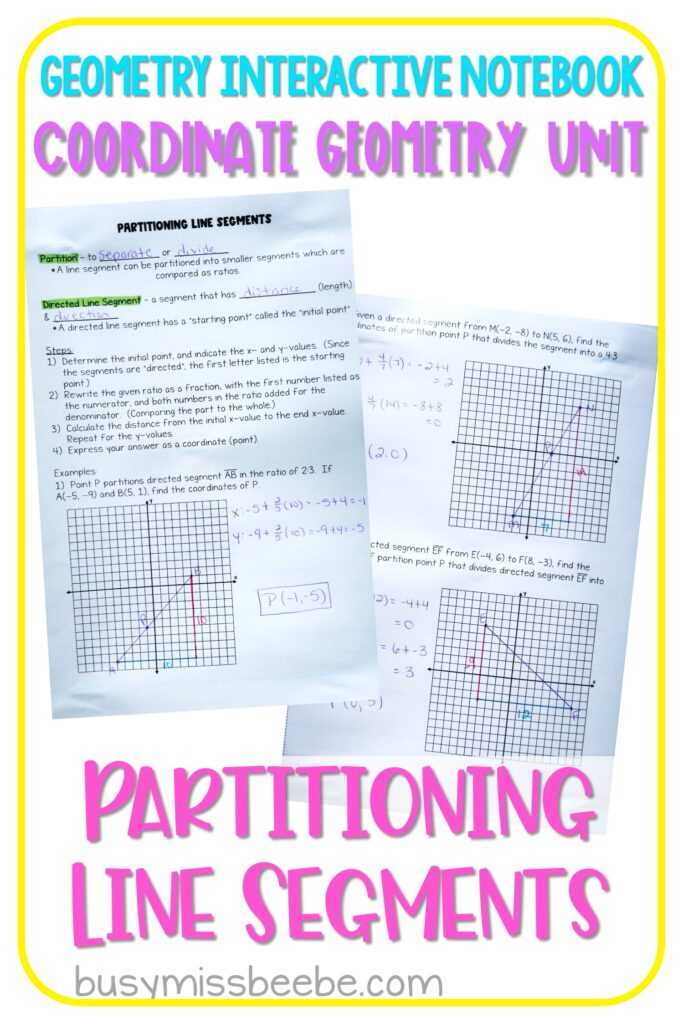 partition of a line segment worksheet