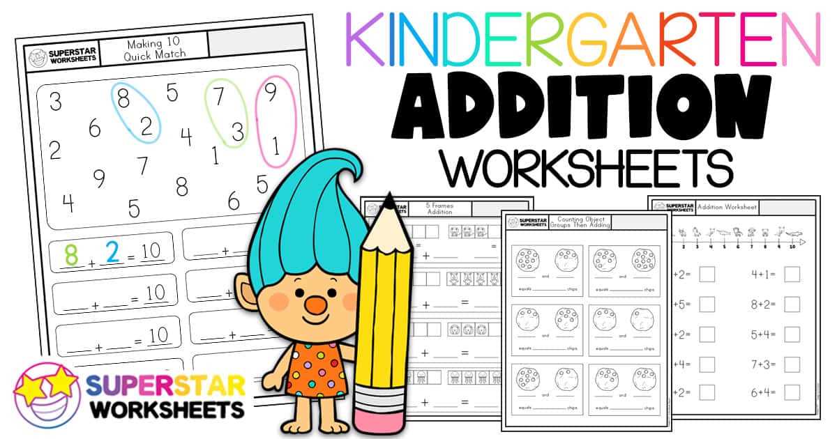 easy addition for kindergarten worksheets easy addition for kindergarten worksheets