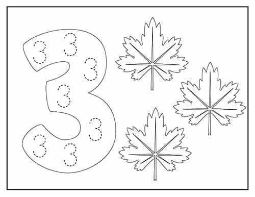 tracing number 3 worksheets