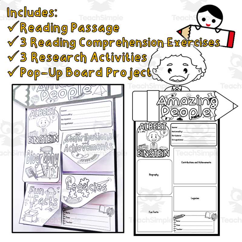 albert einstein reading comprehension worksheet