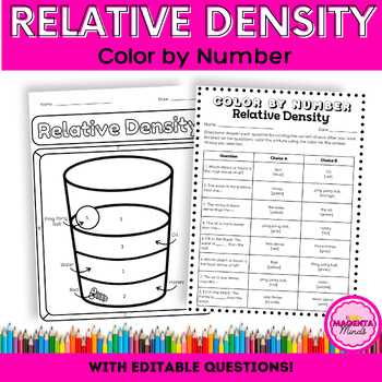 density color by number worksheet