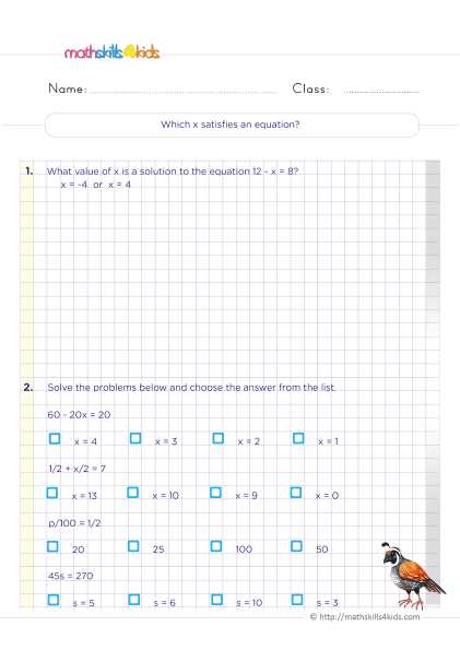 solving equations in one variable worksheet