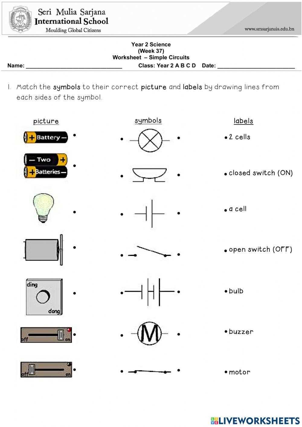 electrical circuit worksheet