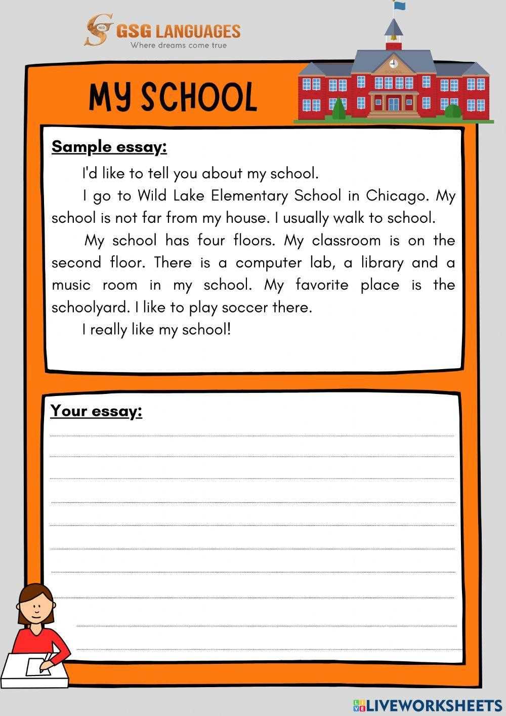 essay worksheet