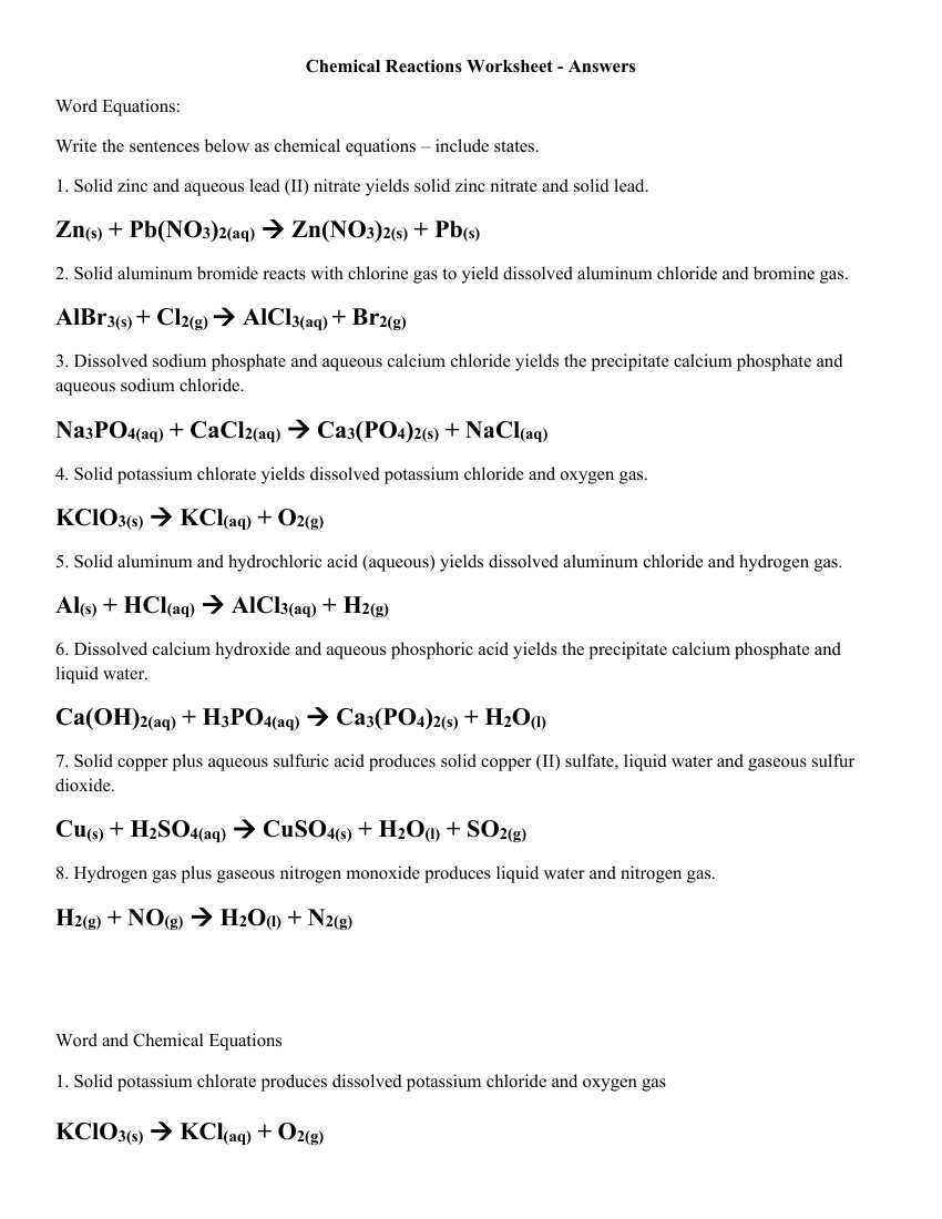 bill nye and chemical reactions worksheet