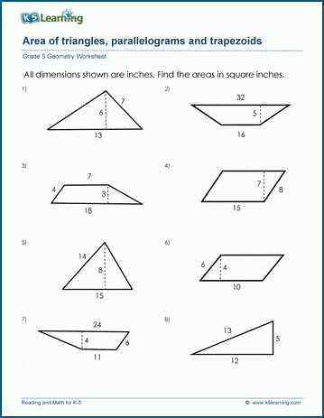area worksheets year 5