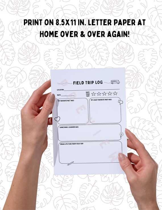 homeschool field trip worksheet
