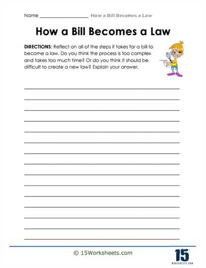 how bills become laws worksheet