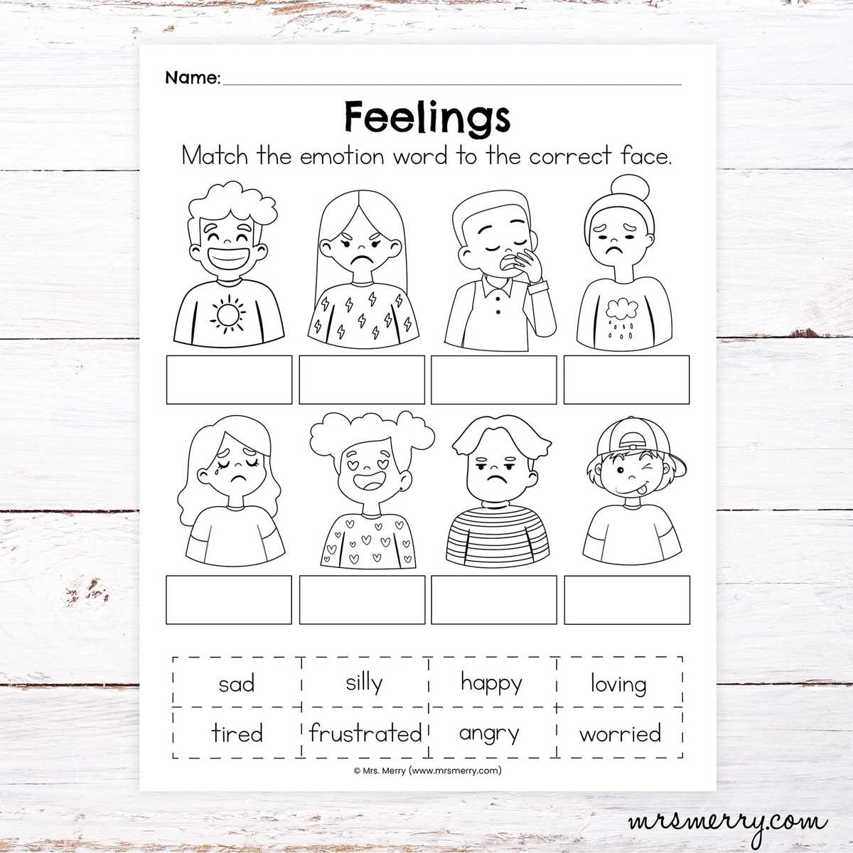 how do you feel worksheet