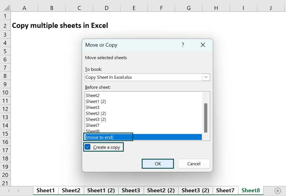 how to copy worksheet in excel