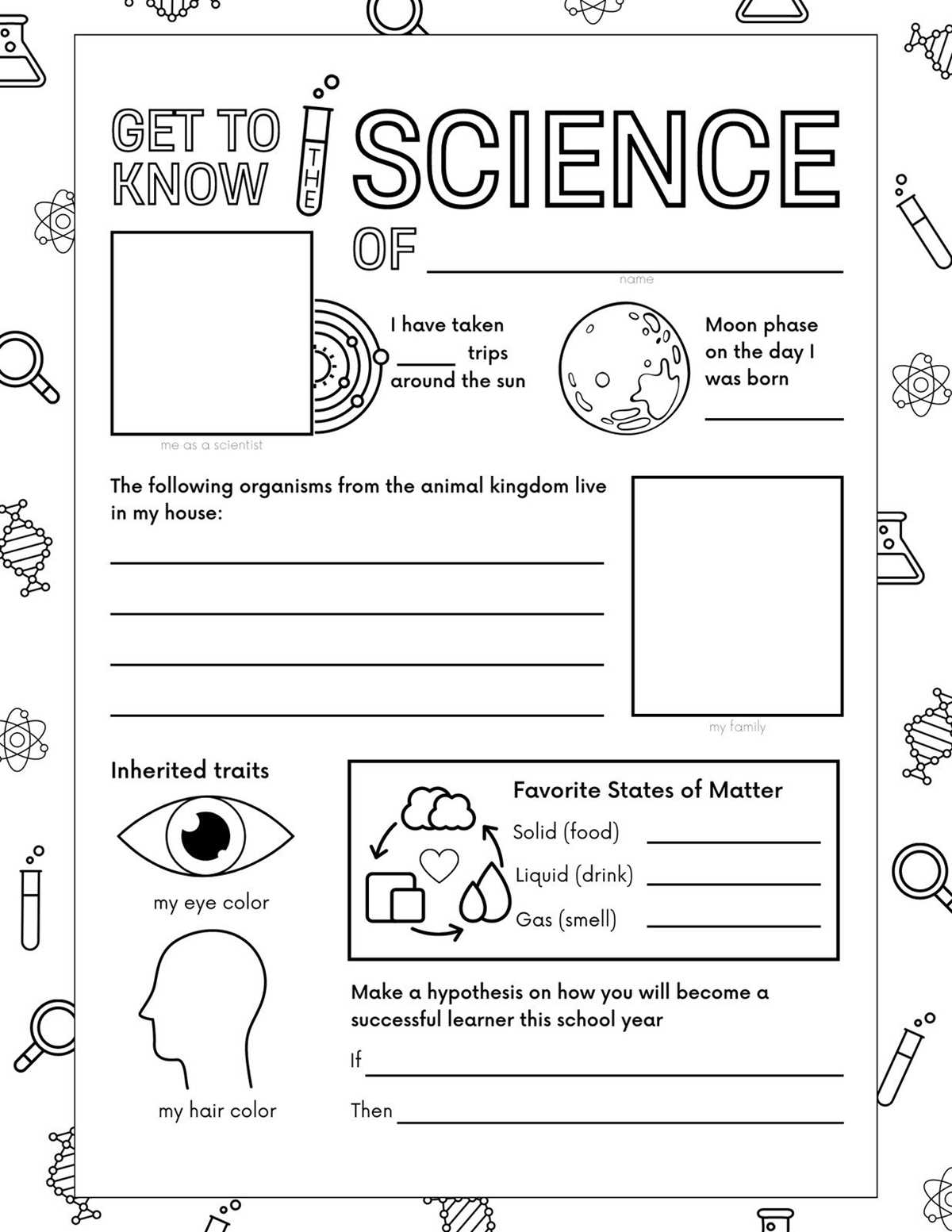 science worksheets