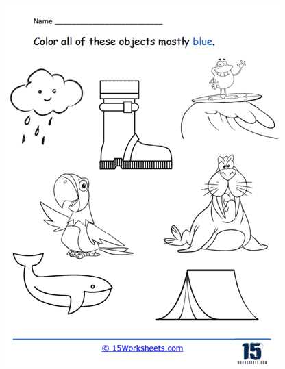 blue worksheets