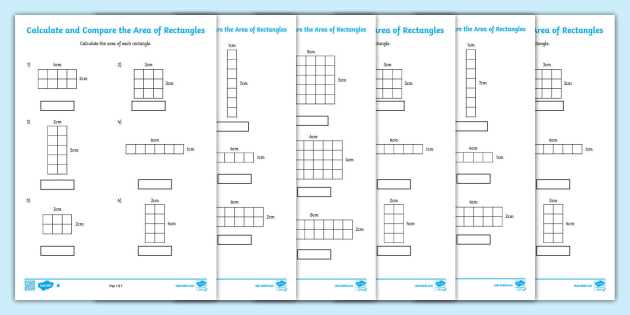 finding area of rectangle and square worksheet