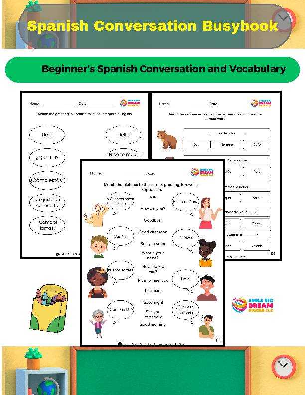 greetings spanish worksheet