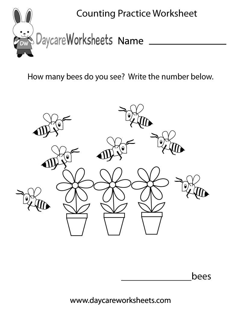 free counting worksheets