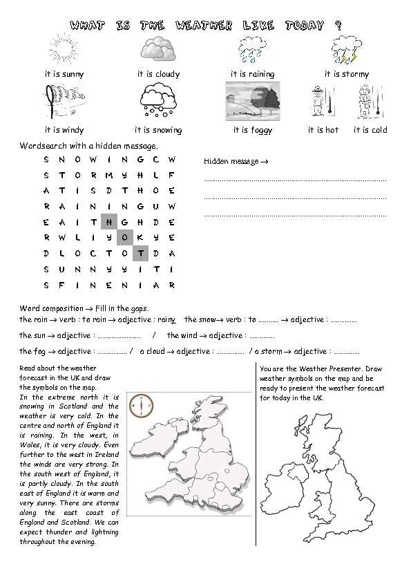 worksheets for weather