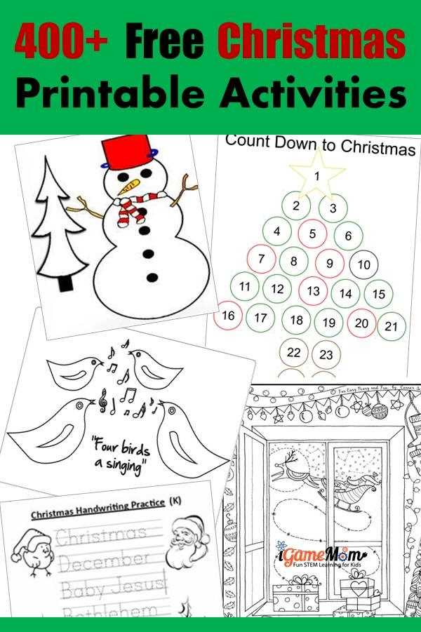 christmas worksheets for kids