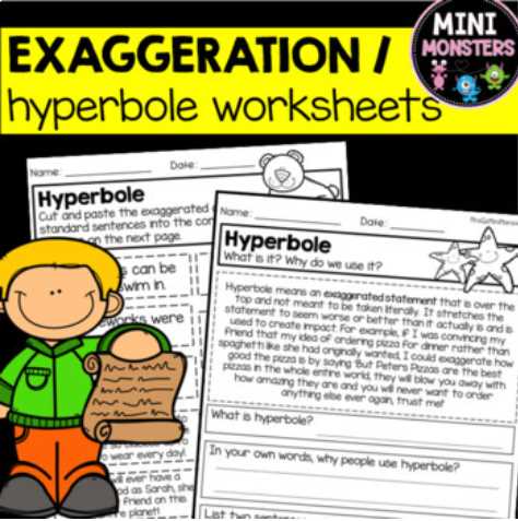 hyperbole worksheets