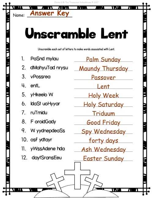good friday worksheets