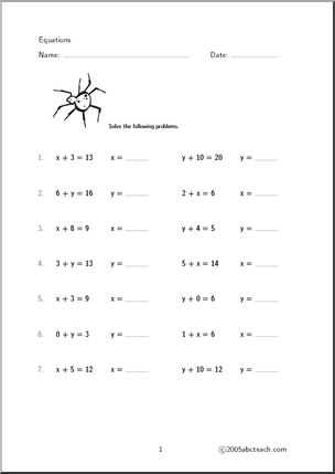 algebra 1 math worksheets