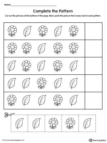 draw the next pattern worksheet