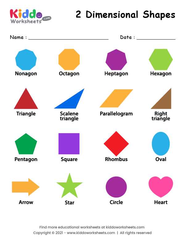 2d shapes worksheets