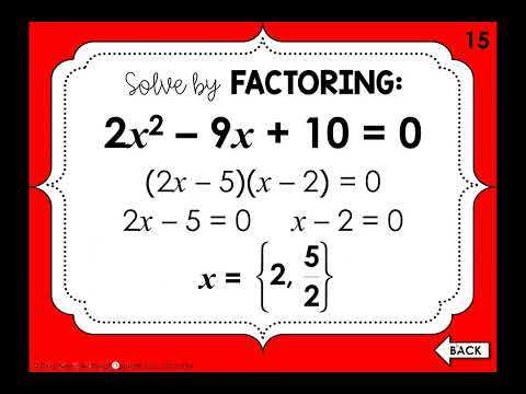 solving quadratics by factoring worksheet gina wilson
