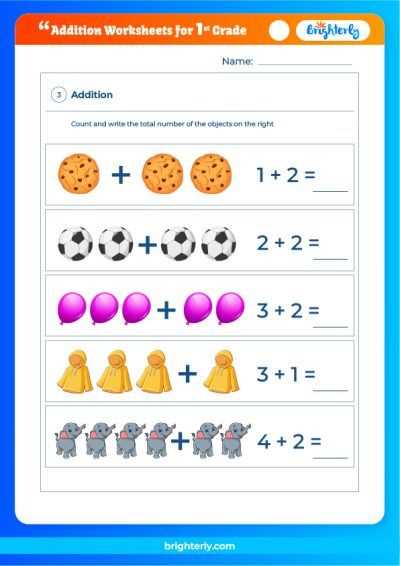 adding worksheets 1st grade