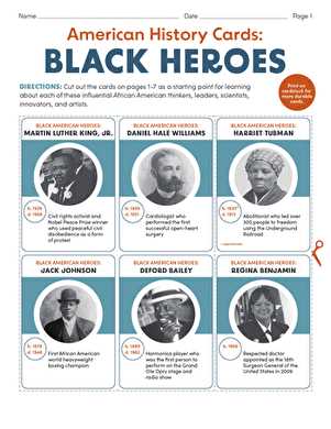 famous african american worksheets