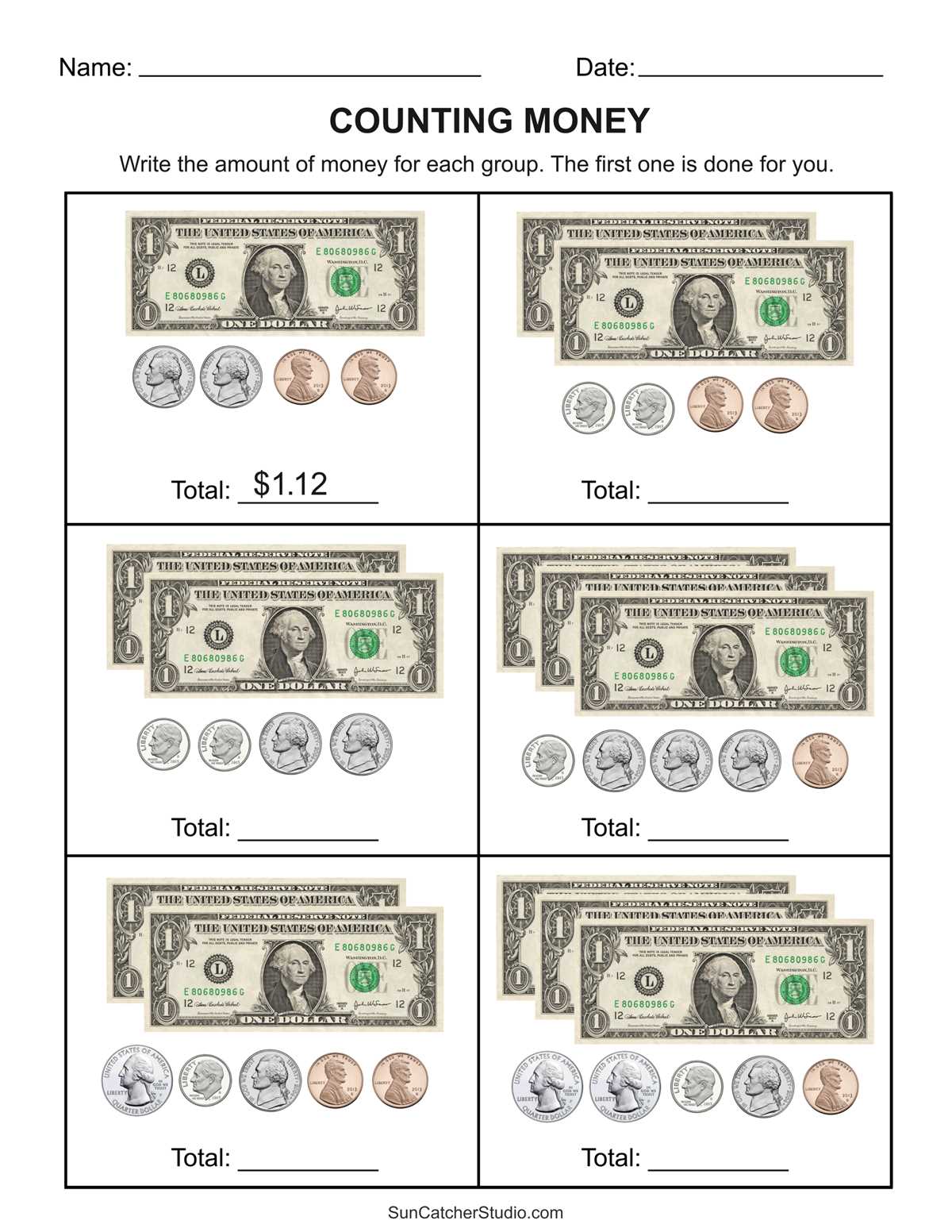 identifying coins worksheets free