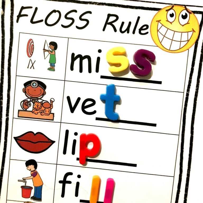 floss rule worksheets free