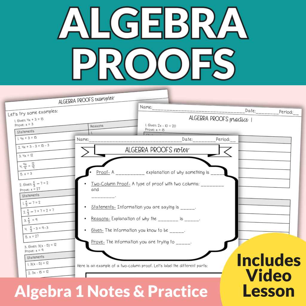 parallel lines proofs worksheet
