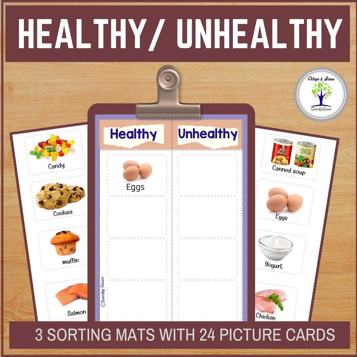 healthy and junk food worksheet