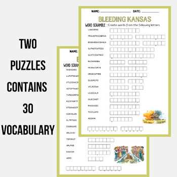 bleeding kansas worksheet
