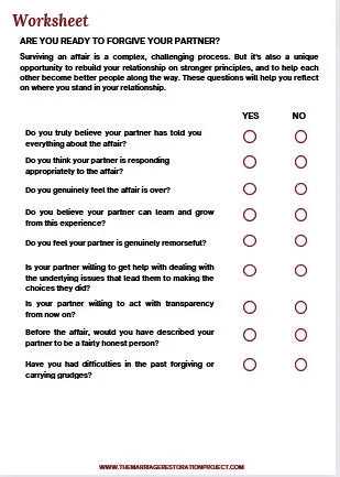 imago therapy worksheets