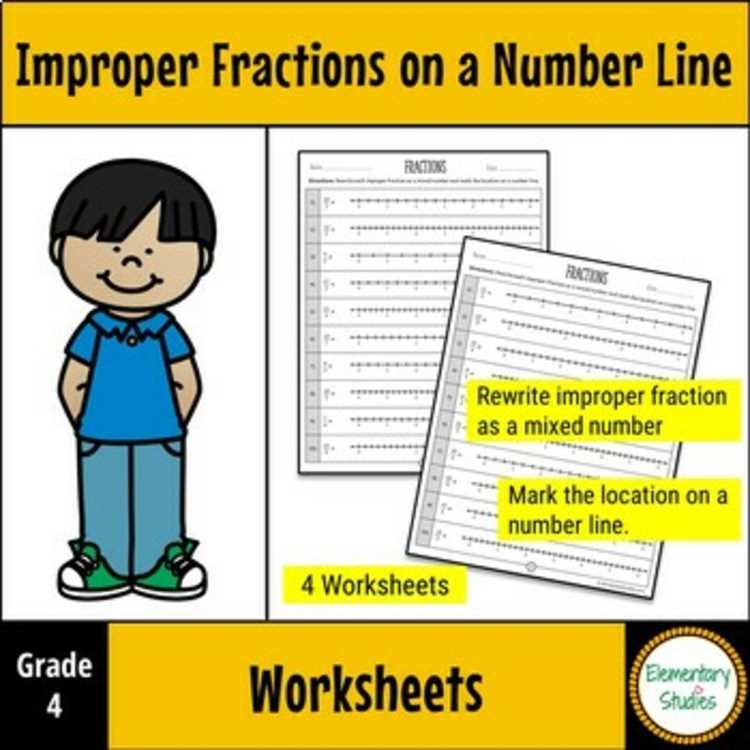 improper fractions number line worksheet improper fractions number line worksheet