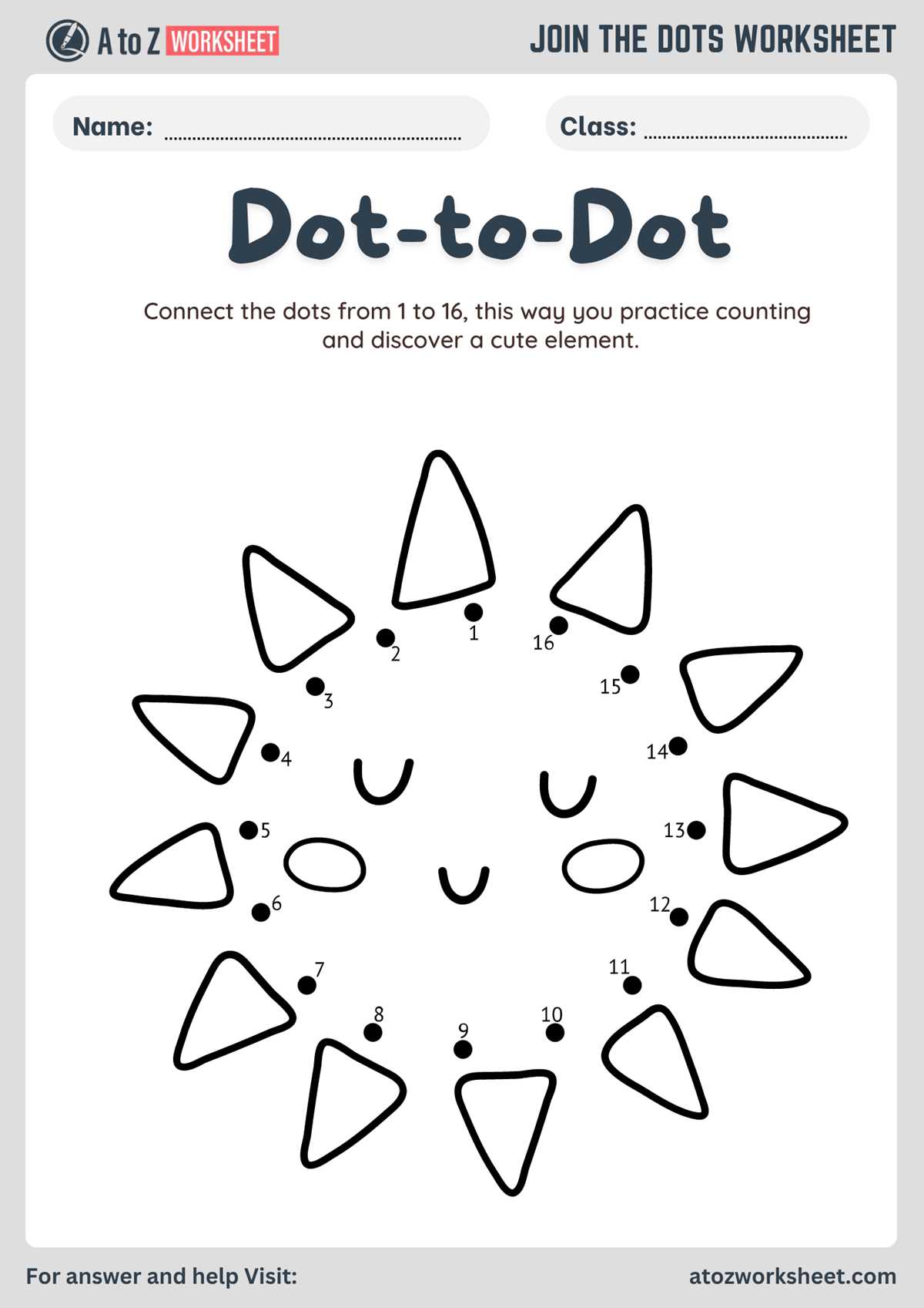 number dot to dot worksheets