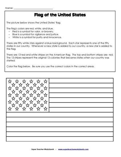 independence day worksheet