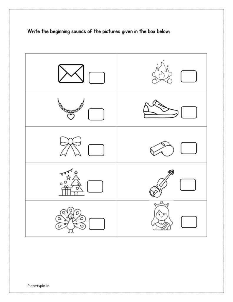 initial sound worksheets