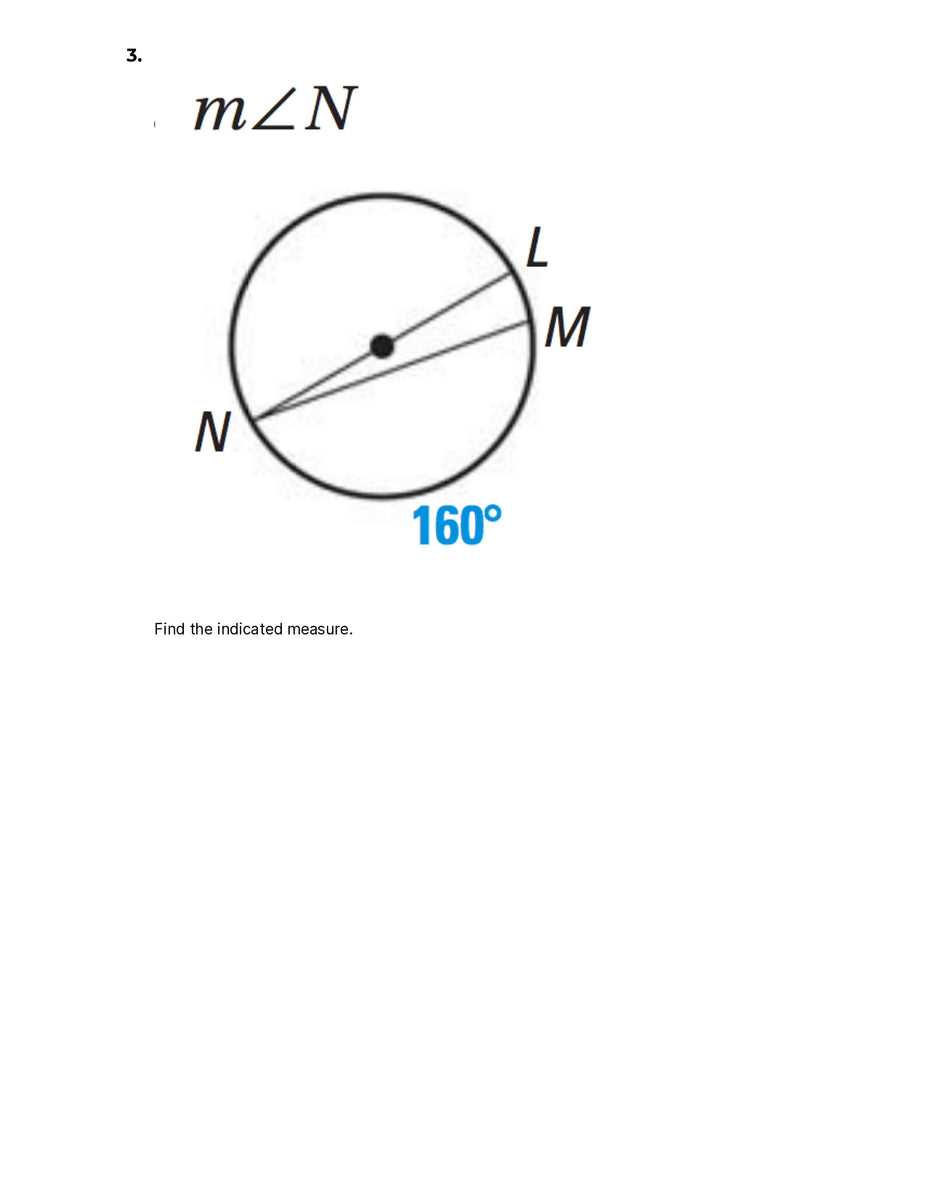 inscribed angles worksheet