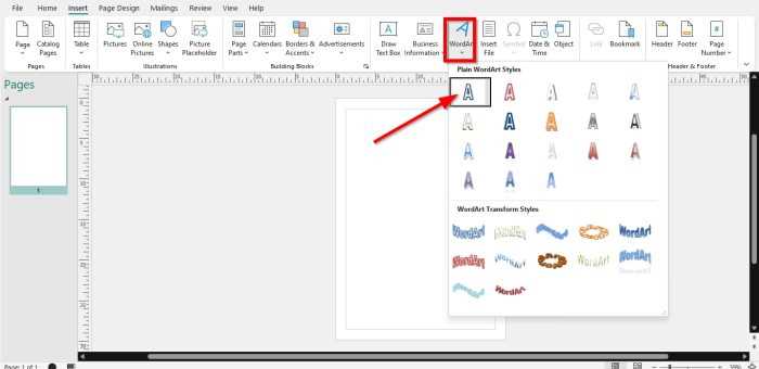 insert wordart into the current worksheet using wordart style