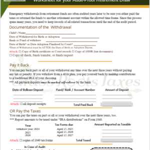 insolvency worksheet