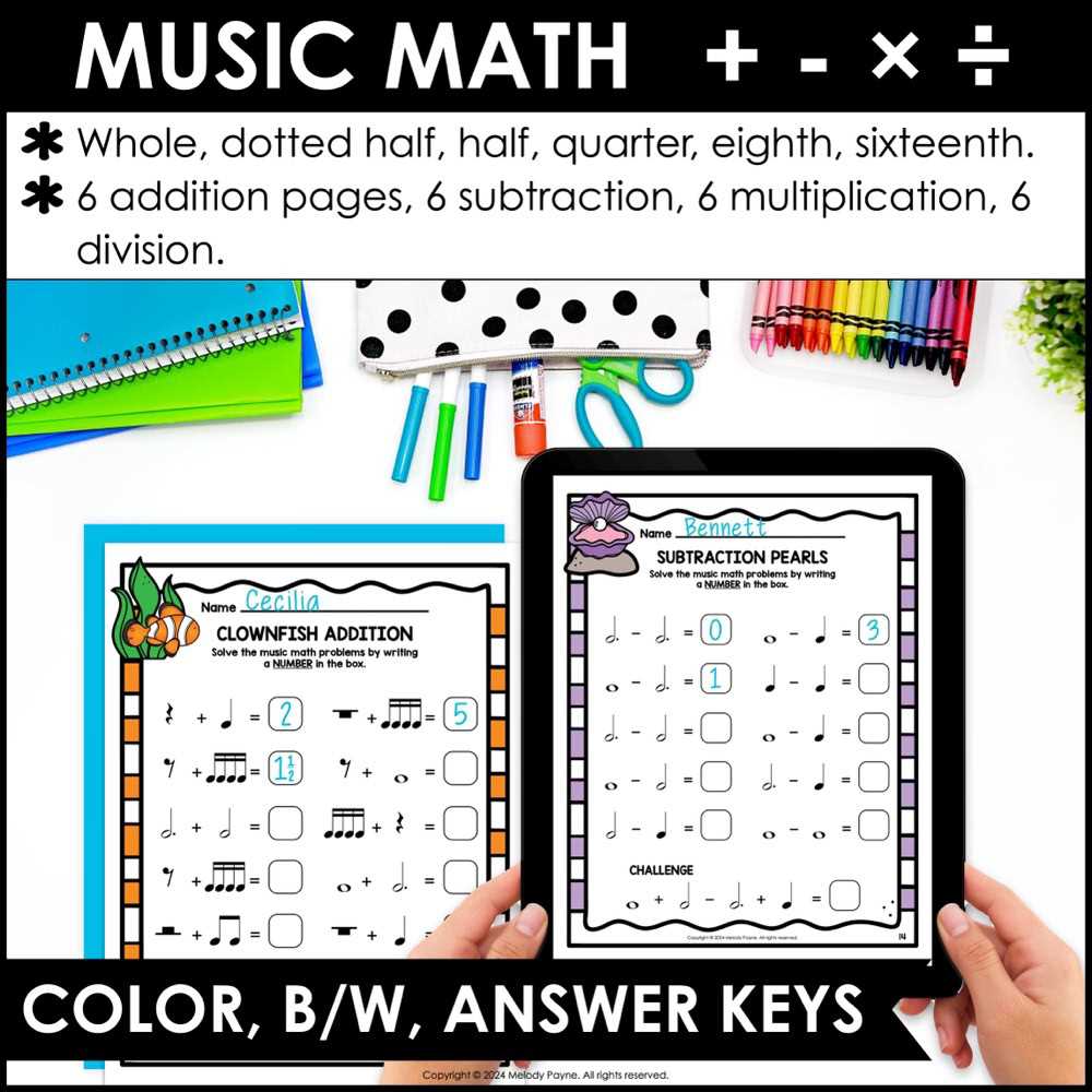 intervals in music worksheet