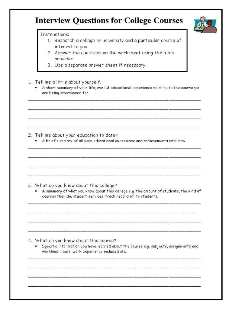 interview prep worksheet
