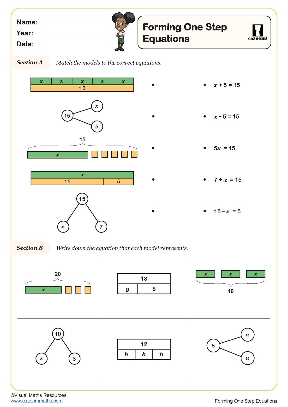 introduction to equations worksheet