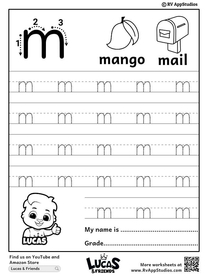 free printable letter m worksheets