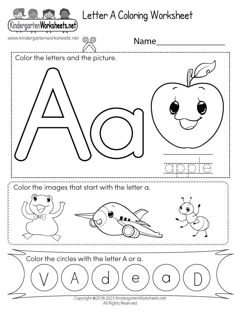 letter a worksheet printable