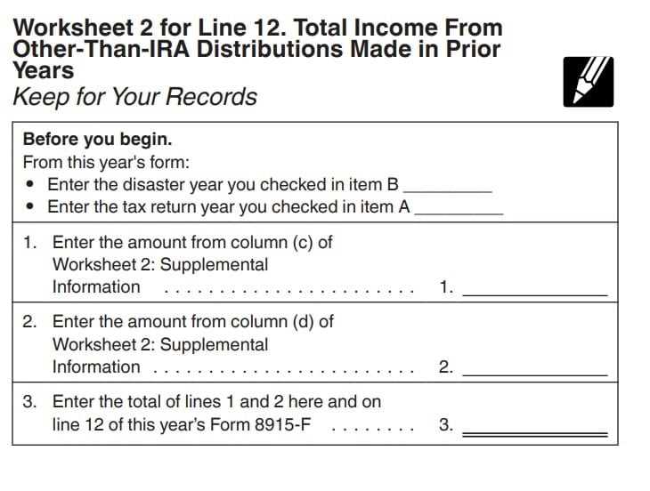 ira worksheet