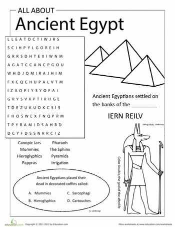 ancient egypt pyramids worksheets